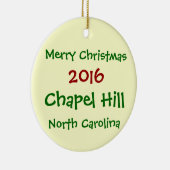 2016 CHAPEL HILL NORTH CAROLINA CHRISTMAS ORNAMENT (Rechts)