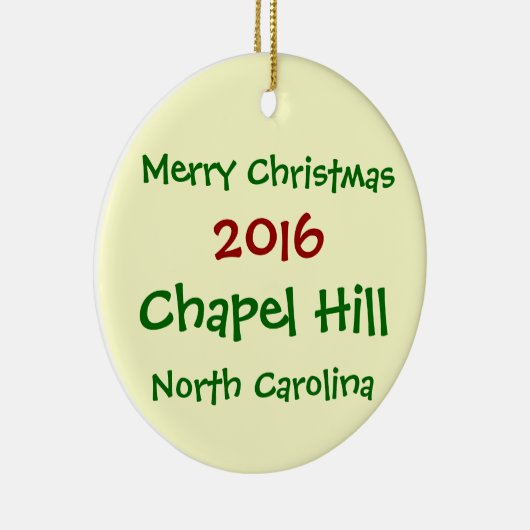 2016 CHAPEL HILL NORTH CAROLINA CHRISTMAS ORNAMENT (Rechts)