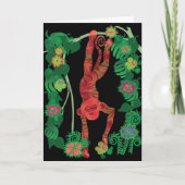 2016 Chinees jaar van het wenskaart van de Aap van Feestdagen Kaart (Voorkant)