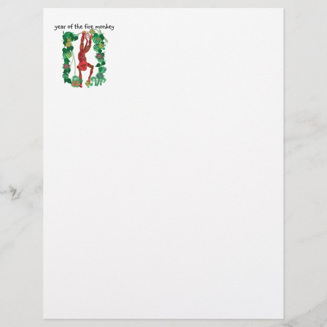 2016 Chinese Fire Monkey hoofdletter kop (Voorkant)