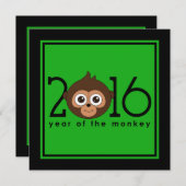 2016 Chinese nieuwjaarsuitnodiging Kaart (Voorkant / Achterkant)