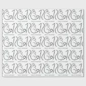 2016 Chinese Zodiac Monkey Line Art Tekening Cadeaupapier (Vlak)