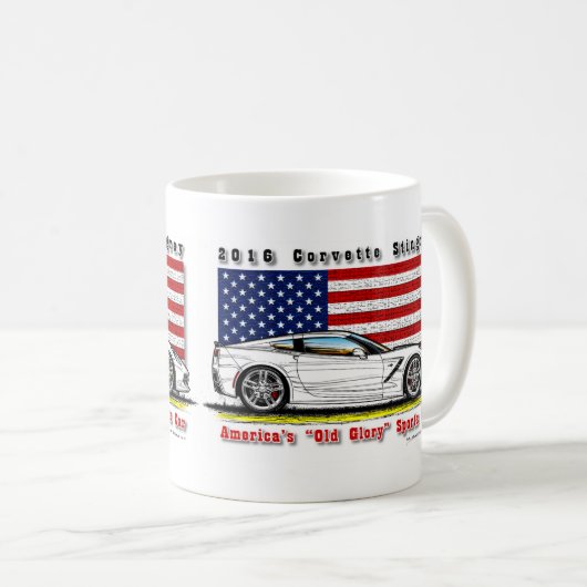 2016 Corvette Coupe Coffee Mok (Voorkant rechts)