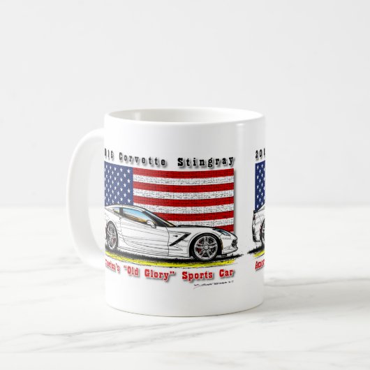 2016 Corvette Coupe Coffee Mok (Voorkant links)