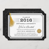 2016 Diploma Afstuderen Nodig Gold Tassel Corners Kaart (Voorkant / Achterkant)