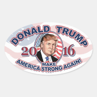 2016 Donald J. Trump maakt Amerika sterk Ovale Sticker
