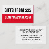 2016 EENVOUDIGE RODE KAART VISITEKAARTJE (Voorkant / Achterkant)