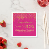 2016 Elegant Faux Glitter Confetti Afstuderen Part Servet (Insitu)