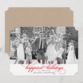 2016 FOTO VAKANTIE KAART classy fancy script rood (Voorkant / Achterkant)