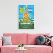 2016 Four Corners Folk Festival Poster Canvas Afdruk (Insitu (Woonkamer))