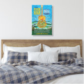 2016 Four Corners Folk Festival Poster Canvas Afdruk (Insitu (Slaapkamer))