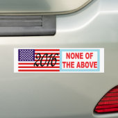 2016 GEEN VAN DE BOVENSTAANDE Bumpersticker VAN DE (Op auto)
