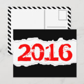 2016 (gescheurd papier) briefkaart (Voorkant / Achterkant)
