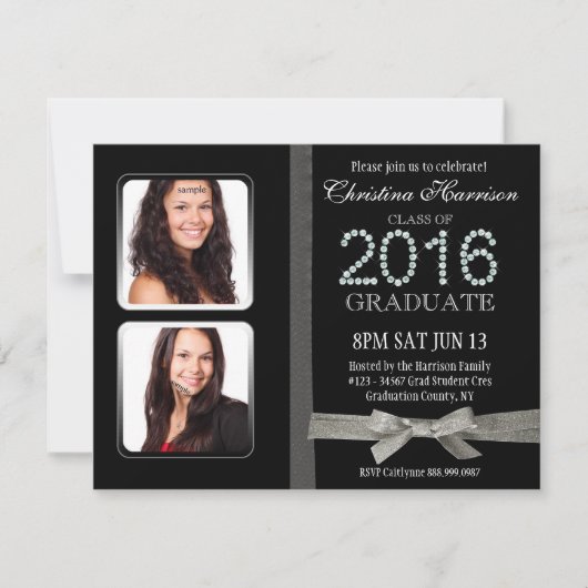 2016 Glitter- en Glam-Afstuderen met Afstudeerders Kaart (Voorkant)