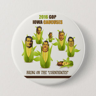 2016 GOP Iowa Kaukussen Ronde Button 7,6 Cm