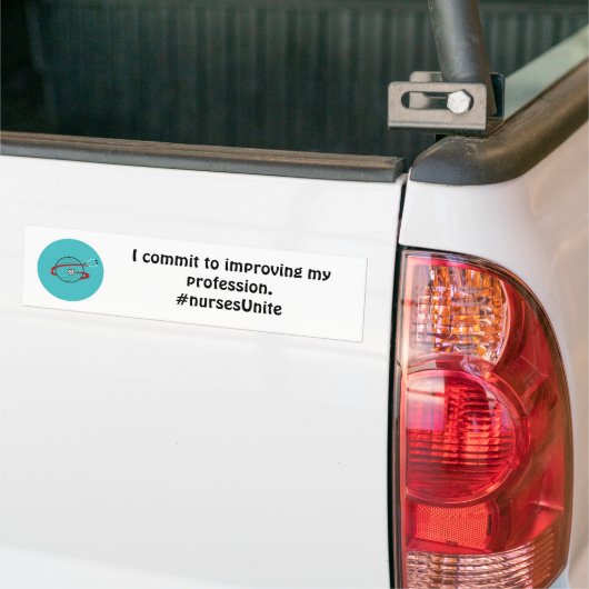 2016 - Het jaar voor verpleegkundigen. Bumpersticker (Op Truck)