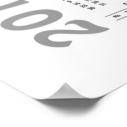 2016 Hokusai kalenderposter Poster (Hoek)