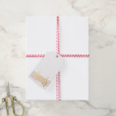 2016 HOLIDAY CHEERS handschrift goud roze Cadeaulabel (Met Touw)