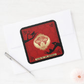 2016 Jaar van de Aap Chinees Nieuwjaar Sticker (Envelop)
