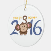 2016 Jaar van de aap Keramisch Ornament (Links)