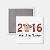 2016 Jaar van de aap Magneet (Voorkant / Achterkant)