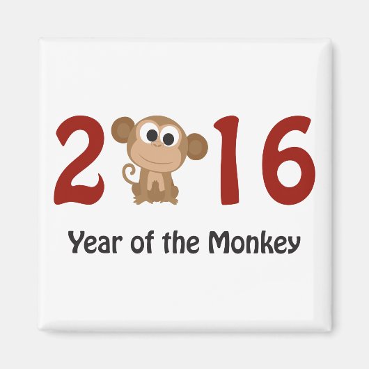 2016 Jaar van de aap Magneet (Voorkant)