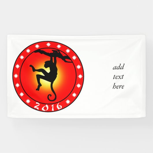 2016 Jaar van de aap Spandoek (Horizontaal)