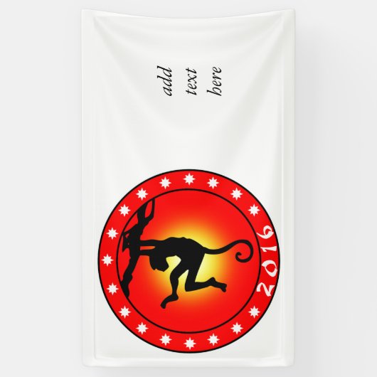 2016 Jaar van de aap Spandoek (Verticaal)