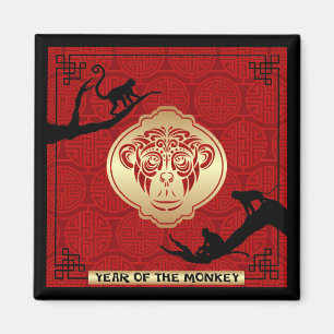 2016 Jaar van het Monkey Square Magnet