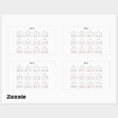 2016 Kalender Geschenken Rechthoekige Sticker (Vel)