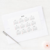 2016 Kalender Geschenken Rechthoekige Sticker (Envelop)