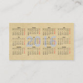 2016 kalender Japanse Samurai (#01) Visitekaartje (Achterkant)