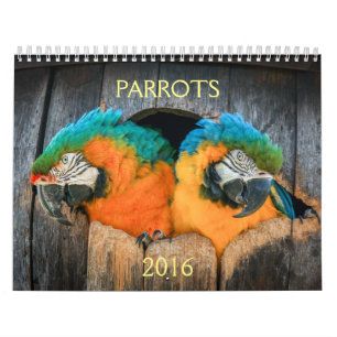 2016 Kalender van Parrots, ara, amazon