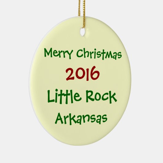 2016 KLEINE ROCK ARKANSAS MERRY CHRISTMAS ORNAMENT (Rechts)