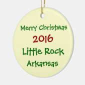 2016 KLEINE ROCK ARKANSAS MERRY CHRISTMAS ORNAMENT (Links)