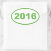 2016 lichtgroen ovale sticker (Tas)
