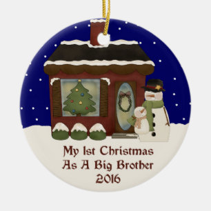 2016 Mijn eerste Kerstmis als Big Brother Keramisch Ornament