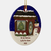 2016 Mijn nieuwe thuiskerstman Keramisch Ornament (Rechts)