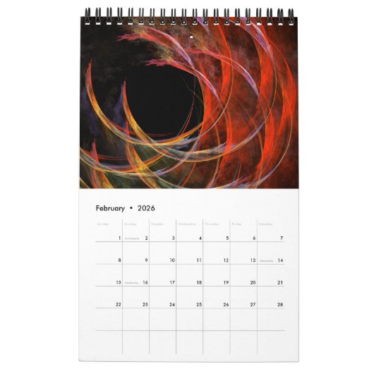 2016 Moderne Abstracte kunst Kalender (Feb 2026)