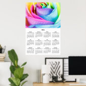 2016 Muurkalender Regenboog Roos Poster (Thuiskantoor)