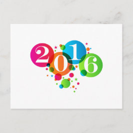 2016 Nieuwe Jaren Bubbels en Sterren Feestdagenkaart