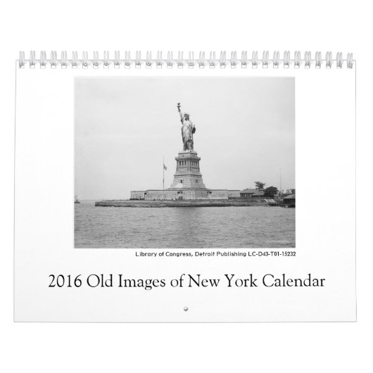 2016 Oude Afbeeldingen van de agenda van New York Kalender (Hoes)