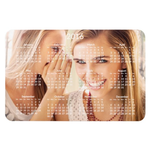 2016 Persoonlijke agenda's Grote flexibele magnete Magneet (Horizontaal)