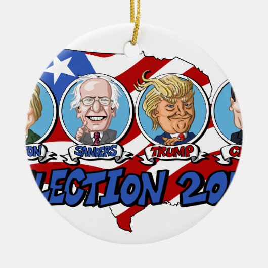 2016 Presidentiële verkiezingen Keramisch Ornament (Voorkant)