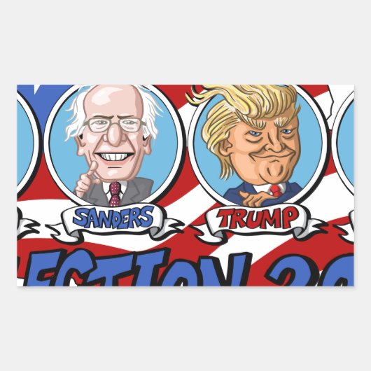 2016 Presidentiële verkiezingen Rechthoekige Sticker (Voorkant)