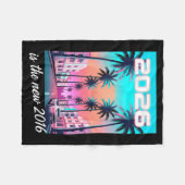 2016 Retro Synthwave Auto Esthetisch Ontwerp Fleece Deken (Voorkant (Horizontaal))