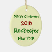 2016 ROCHESTER NEW YORK MERRY CHRISTMAS ORNAMENT (Rechts)