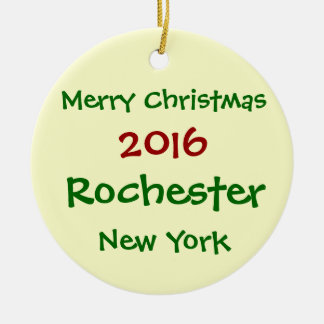 2016 ROCHESTER NEW YORK MERRY CHRISTMAS ORNAMENT