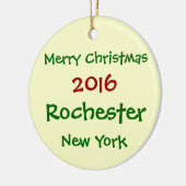 2016 ROCHESTER NEW YORK MERRY CHRISTMAS ORNAMENT (Links)