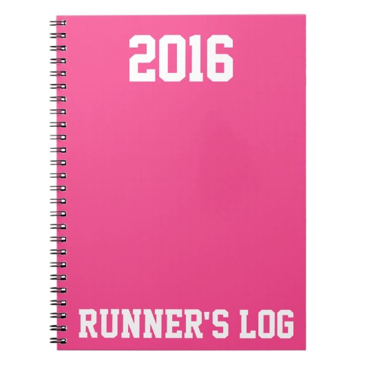2016 Runner's Log: Activiteiten en training uitvoe Notitieboek (Voorkant)